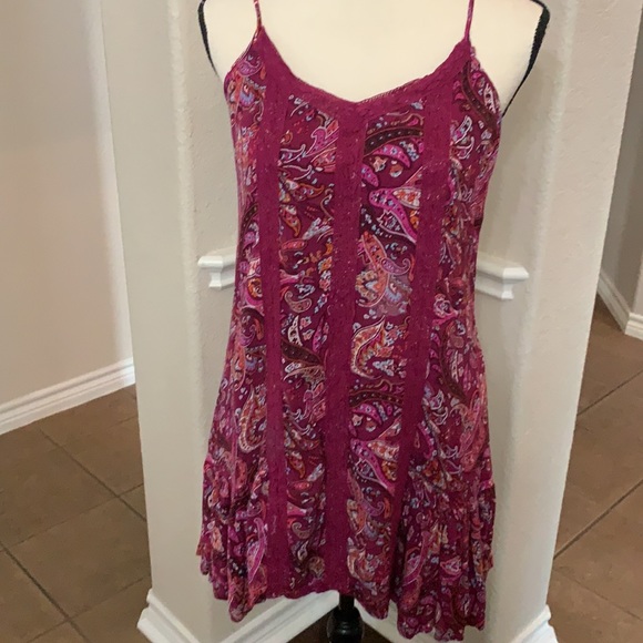 Hollister plum paisley print razorback mini dress - Picture 9 of 14